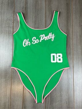 AKA Alpha Kappa Alpha Sorority One Piece Bodysuit Swimsuit XL Oh So Pretty
